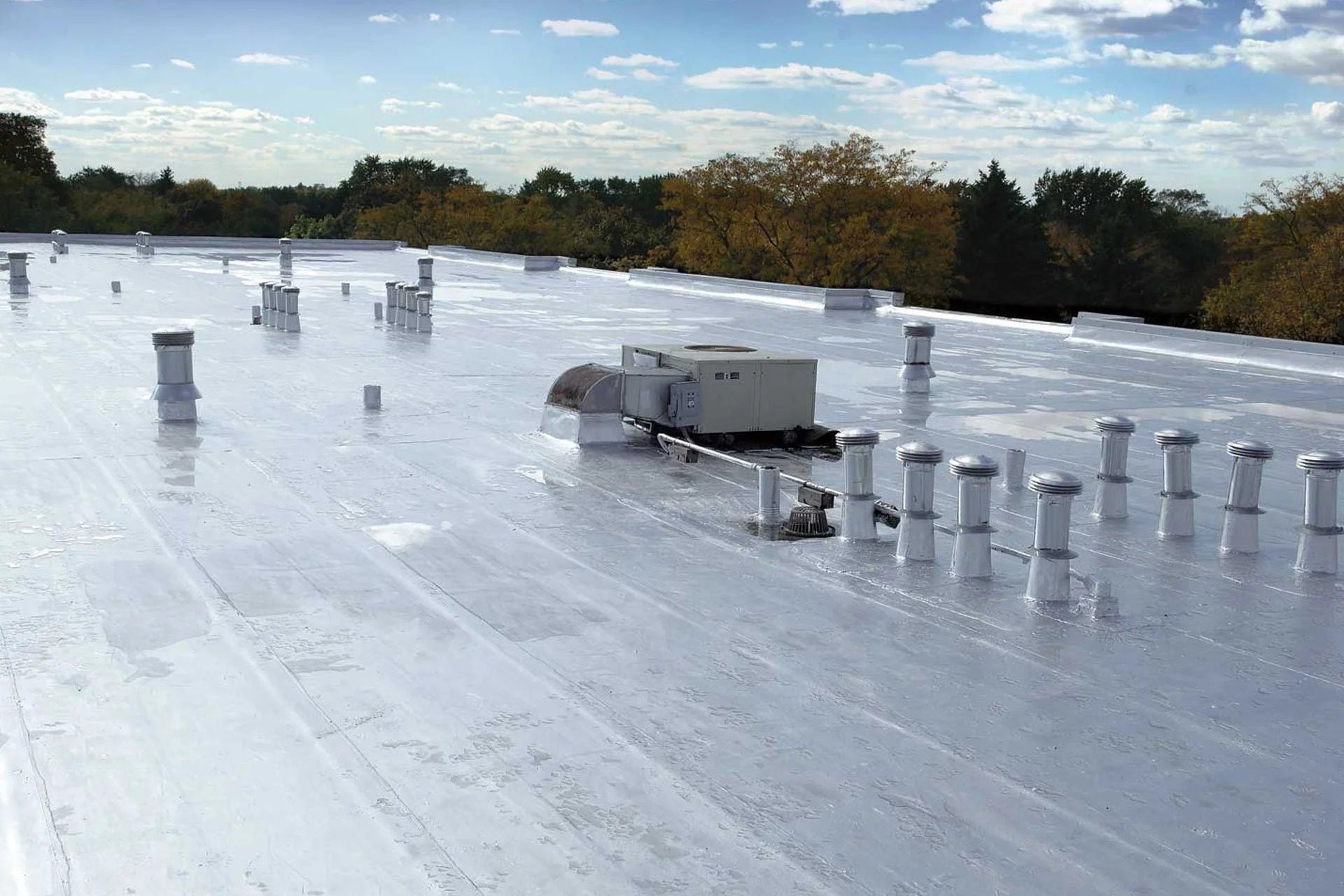 flat roof drainage system by G&M Roofing